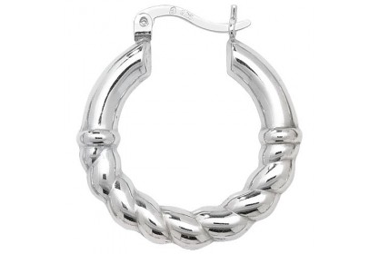 Sterling Silver Creole Hoop Earrings