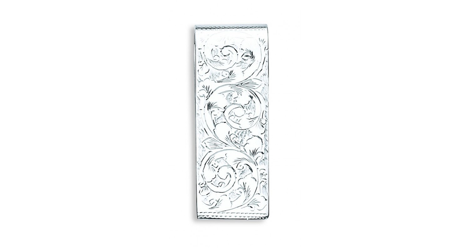 Sterling Silver Fancy Patterned Money Clip