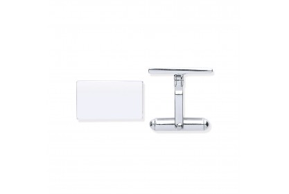 Sterling Silver Plain Cufflinks