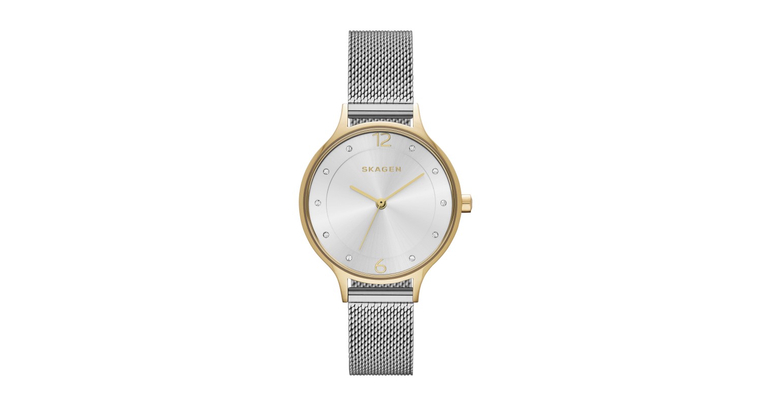 Skagen Anita Two-Tone Steel Mesh Watch