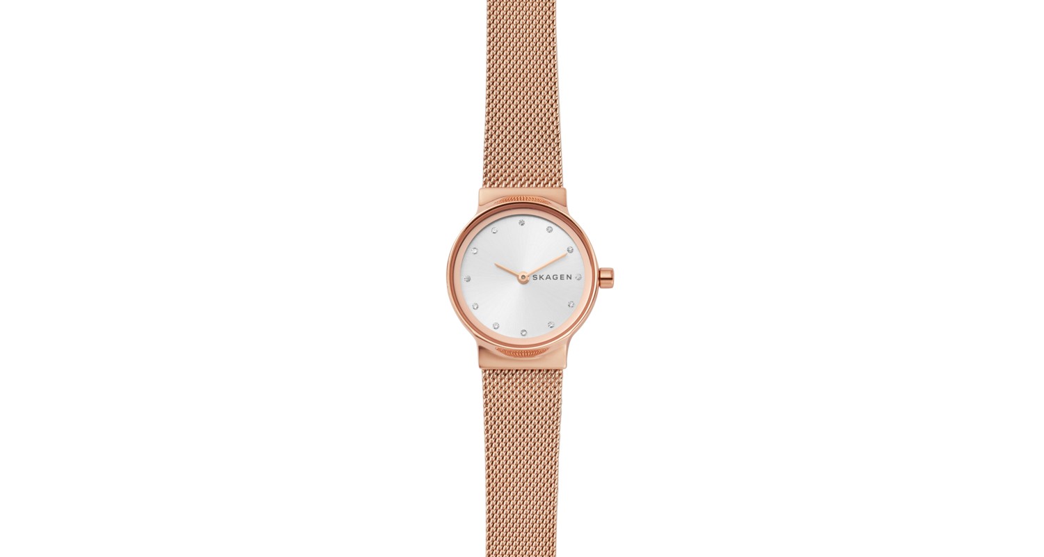 Skagen Freja Rose Gold Tone Steel Mesh Watch