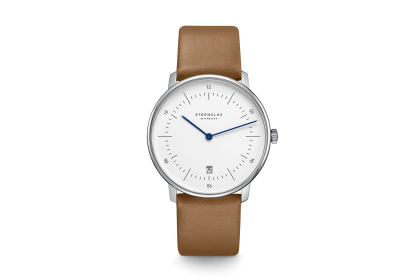 Sternglas Naos Brown & White Date Watch
