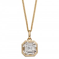 9ct Yellow Gold White Topaz Necklace