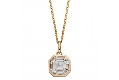 9ct Yellow Gold White Topaz Necklace