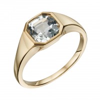 9ct Yellow Gold White Topaz Ring