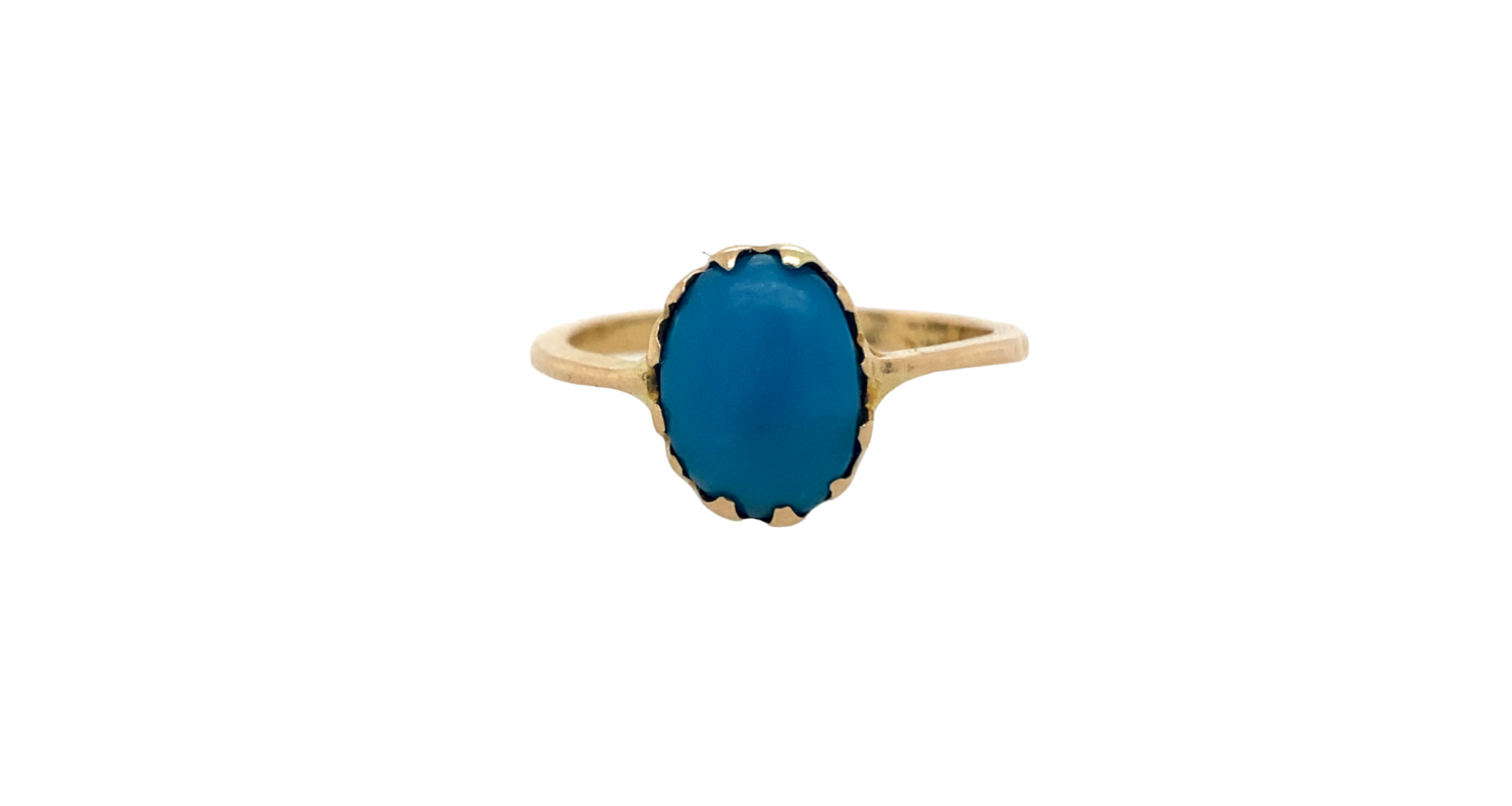 9ct Yellow Gold Turquoise Ring