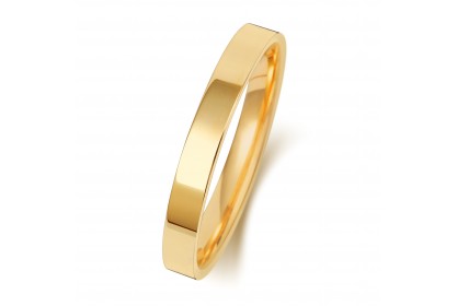 9ct Yellow Gold Flat Court 2.5mm Heavyweight Band